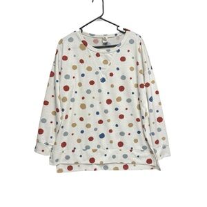 Sew in Love size small Polka Dot Sweatshirt would fit up to a large